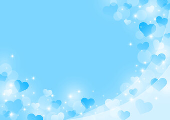 輝くハートの背景