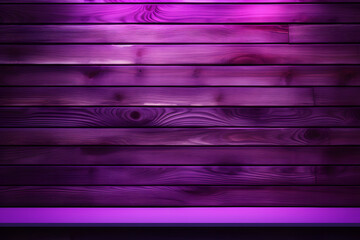 Dark neon purple horizontal wooden planks background