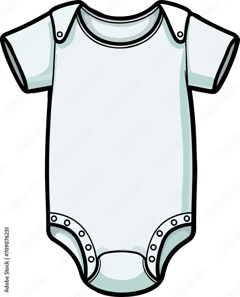 Wall mural Baby bodysuit clipart design illustration