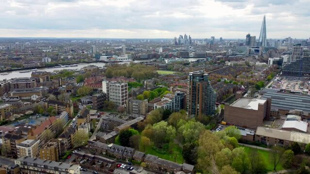 View of Wapping and Tower Bridge, London