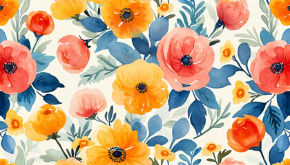 Floral watercolor background. Spring concept for stationery, packaging design, DIY, home decor