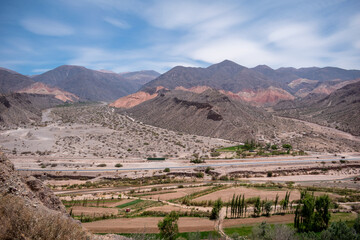 Vistas de la quebrada de Humahuaca desde las cercanías de Tilcara, en la Provincia de Jujuy