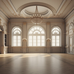 Fototapeta na wymiar Classical empty room interior