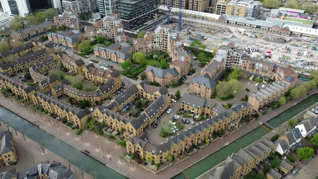 View of Kennet Street and the Wapping Ornamental Canal System, London