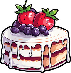 Cake slice clipart design illustration