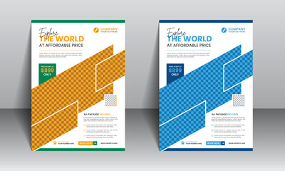 Flyer design for business, Travel, Education and Home sale etc. Brochure in A4 size with colorful design.