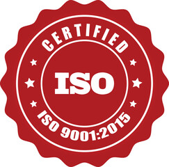 ISO Seal , ISO Stamp, Certified Company Certificate ISO 9001:2015 Blue vector, Quality Certificate