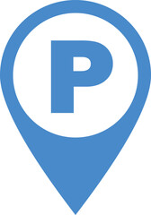 Location Map Parking, Pin point Parking icon, Map Point sign, map pin Parking sign.