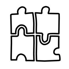 hand drawn jigsaw puzzle