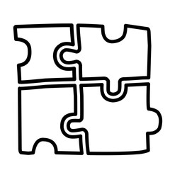 hand drawn jigsaw puzzle