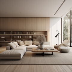 Fototapeta na wymiar Minimal style living room