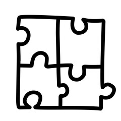 hand drawn jigsaw puzzle