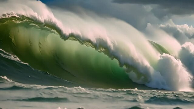 Giant waves: waves that can reach several tens of meters in height. Generative AI