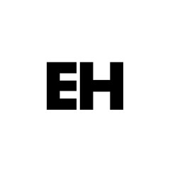 Obraz premium Letter E and H, EH logo design template. Minimal monogram initial based logotype.