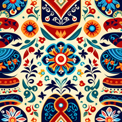 seamless pattern with flowers generative AI