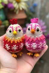 Fototapeta premium cute plush toy made from crochet