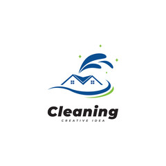House Cleaning Service Logo Design Vector Template