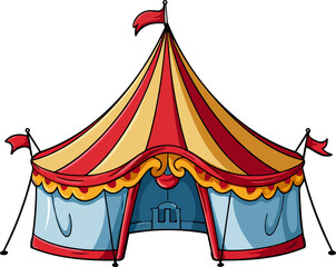 Circus tent clipart design illustration