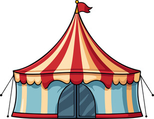 Circus tent clipart design illustration