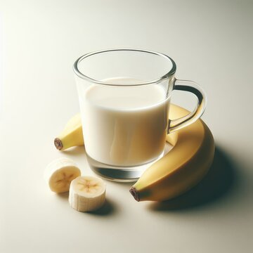 cup of  milk and banana