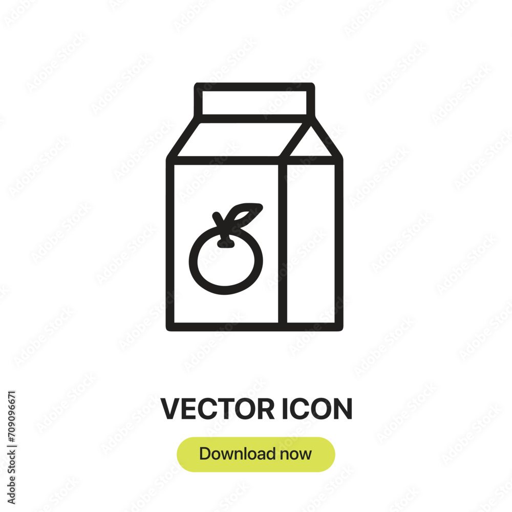 Poster orange juice icon vector. linear-style sign for mobile concept and web design. orange juice symbol i