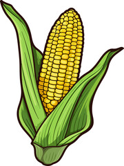 Corn clipart design illustration