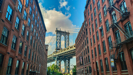 Dumbo Brooklyn  Nowy York USA  - obrazy, fototapety, plakaty