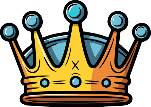 King crown clipart design illustration