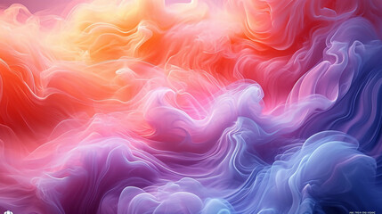 Obraz premium pastel colored iridescent steam swirling around. AI generative