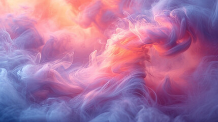 Fototapeta premium pastel colored iridescent steam swirling around. AI generative