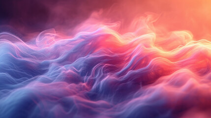 Fototapeta premium pastel colored iridescent steam swirling around. AI generative