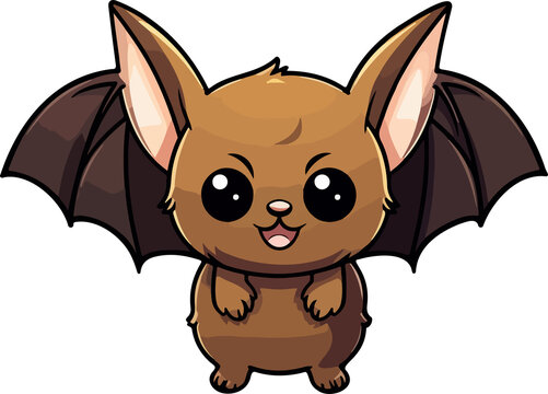 Cute bat clipart design illustration