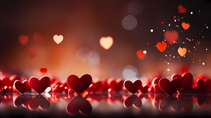 Vibrant Valentine's Day background, hearts background