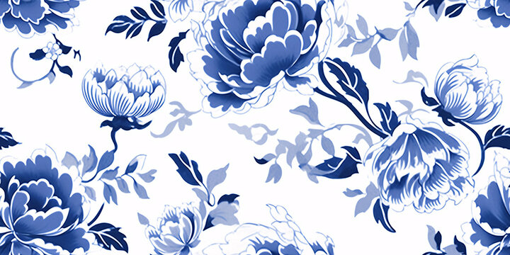 Chinese style classical floral texture, classical art decoration concept illustration