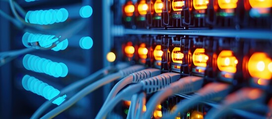 fiber cables linking to data center