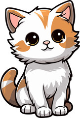 Cute cat clipart design illustration