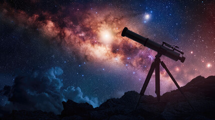 telescope at night