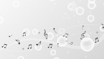 音符が流れる背景　
音符は黒色