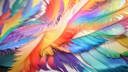 colorful feathers