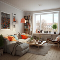 cozy bright apartment interior