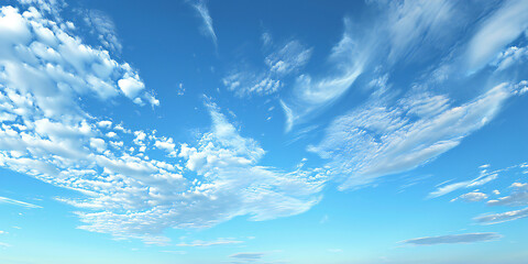 AI-generated blue sky and clouds
