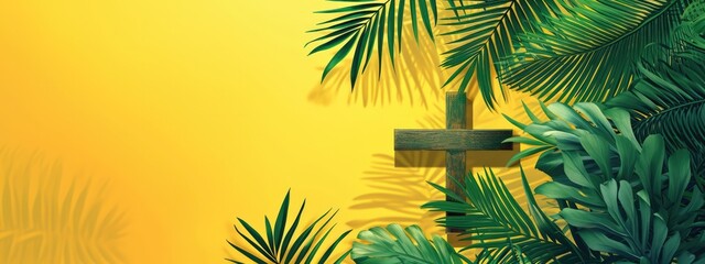 Palm Sunday. Christian feast - obrazy, fototapety, plakaty