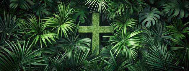 Palm Sunday. Christian feast - obrazy, fototapety, plakaty