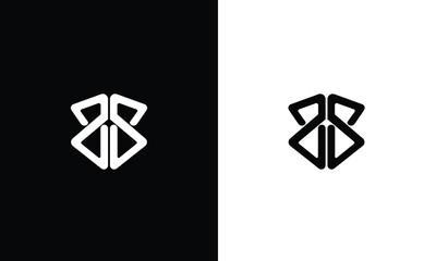 BB Abstract Letter Logo Monogram - obrazy, fototapety, plakaty