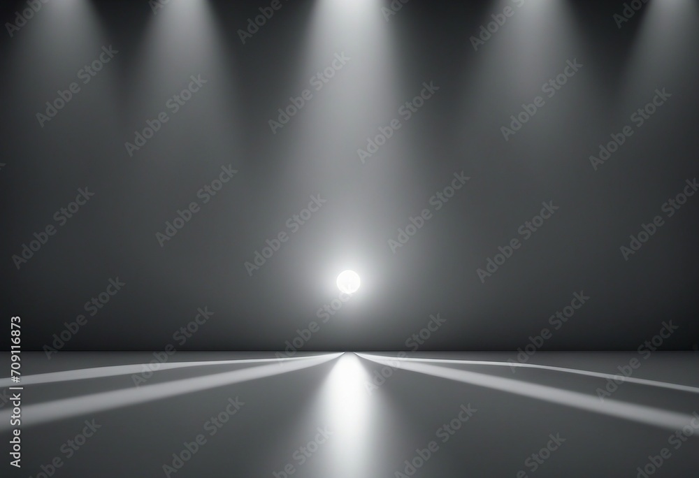 Poster light ackground image in gray tones with minimalist design of lights and shadows for product present