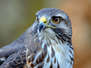 Fototapeta premium Closeup Portrait of Northern goshawk bird