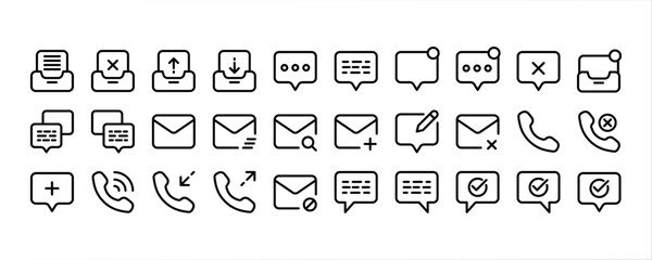 Messaging and Communication icon pack
