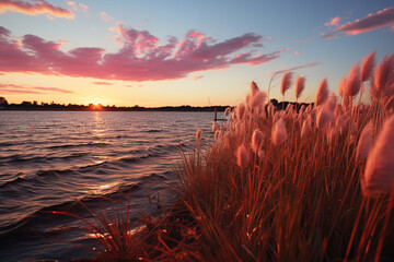 sunset in the mountains