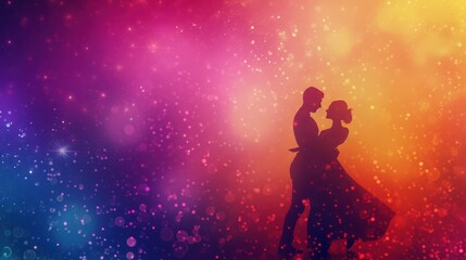 Fototapeta premium Passionate Dancer In Action with Bokeh Effect