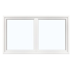 A window is cut out on a white or transparent background. The window of the house is divided in half. A design element to be inserted into a design or project.